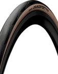 Neumático de competición Continental Grand Sport - 700 x 28 Clincher plegable negro/marrón PureGrip NyTech Breaker