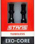 Vástagos de válvula Stans Tubeless Exo-Core - Par de válvulas de aleación regulares negras