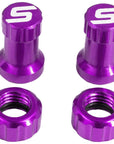 Kit de tapas de válvula para neumáticos sin cámara Stans (color morado)