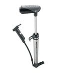 Minibomba Topeak Road Morph con manómetro - 140 psi (plata/negra)