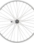 Quality Wheels Value Single Wall Series Coaster Brake Rear Wheel - 700c 3/8" x 124mm Coaster Brake 3 Prong Cog Silver