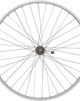 Quality Wheels Value Single Wall Series Coaster Brake Rear Wheel - 700c 3/8" x 124mm Coaster Brake 3 Prong Cog Silver