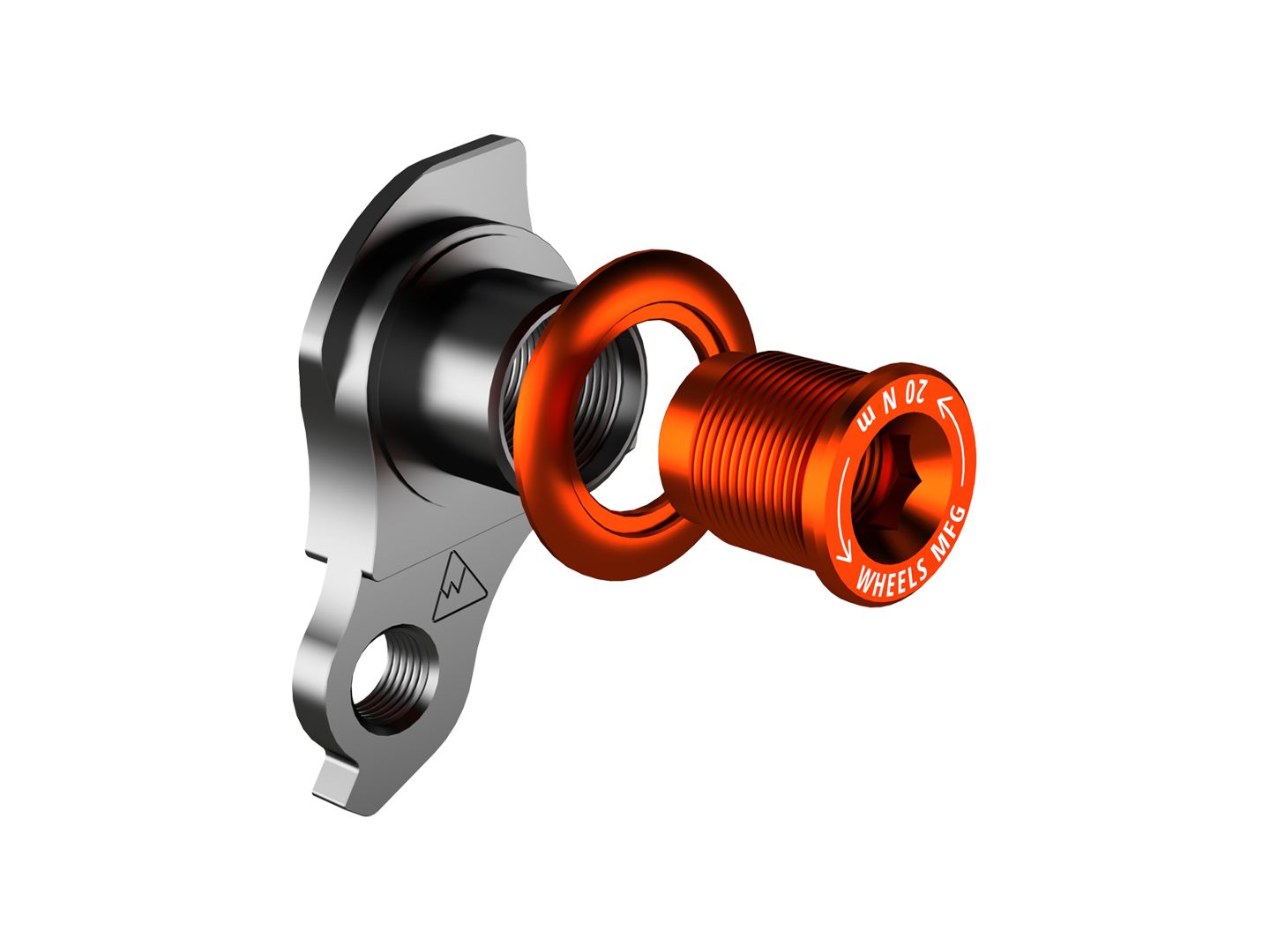 Wheels Manufacturing Universal Derailleur Hanger - 487-3 For Trek ABP MTB Frames designed to accept SRAM UDH BLK/Orange