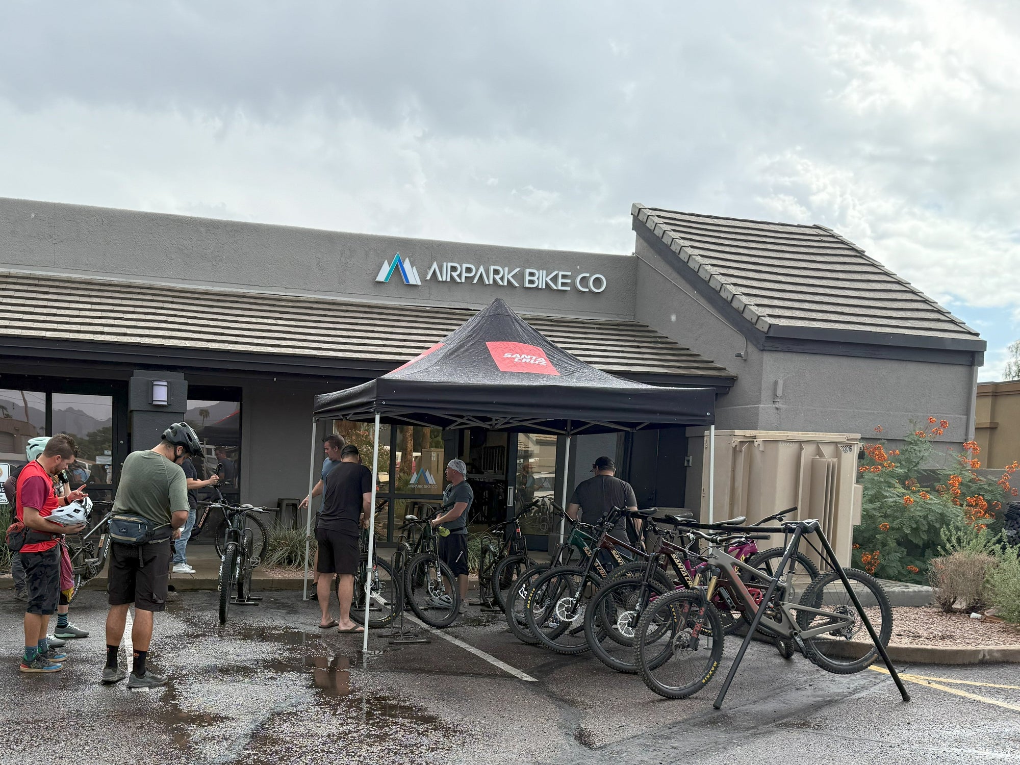 Time for some demo rides, rain or shine