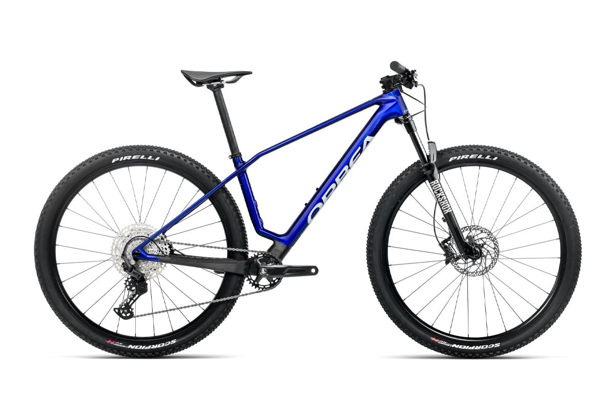 2025 Orbea Alma M50 Cobalt Blue (Gloss) - Carbon Raw (Matte)