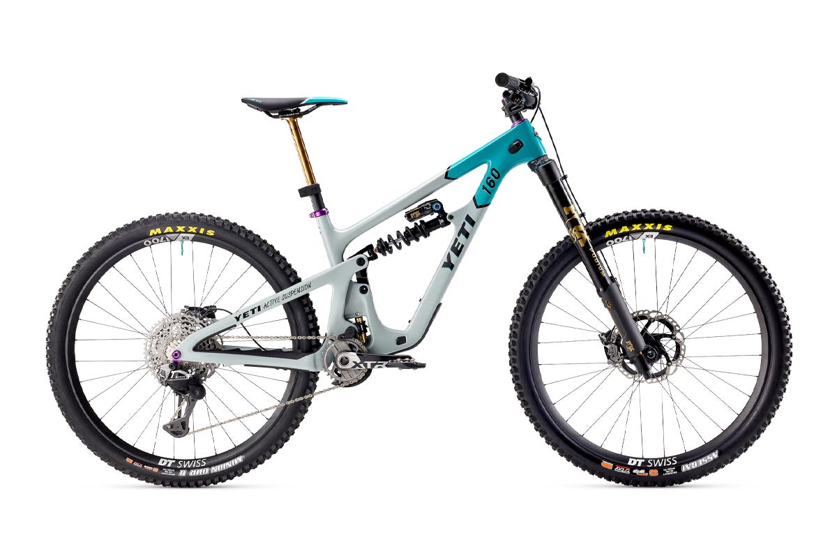 2026 Yeti SB160 Team Issue XTR Di2 Greyhound/Turquoise