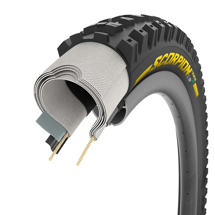 Pirelli Scorpion Race Enduro T Tire - 29 x 2.5 Tubeless Folding Yellow Label Team Edition DualWALL SmartEVO DH