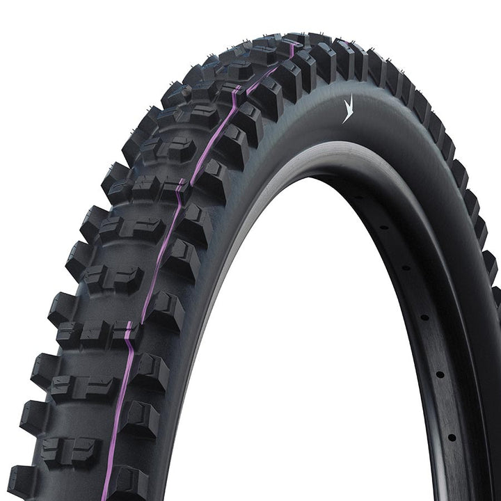 Schwalbe Shredda Rear Tire - 29 x 2.50 Tubeless Folding BLK Evolution Line Gravity Pro Addix Ultra Soft Radial E-50