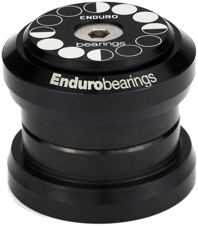 Enduro HDK-0007 External Bearing Kit - EC34/28.6 Upper | EC34/30 Lower Angular Contact Bearings Straight Black Oxide