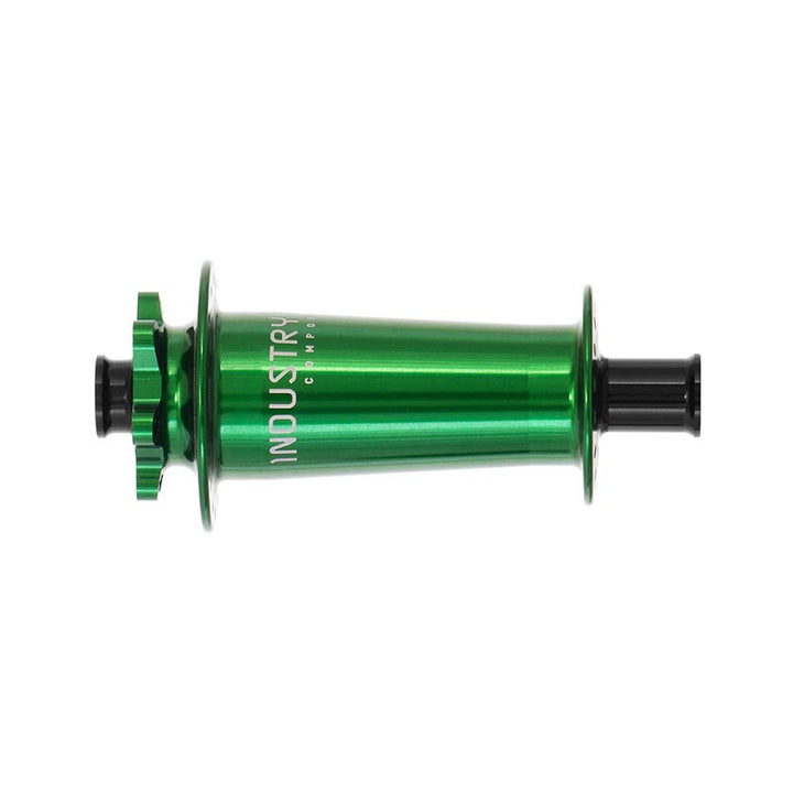 Buje delantero Industry Nine Hydra Classic Boost 6B Disc, 32 agujeros, 15 mm, TA, 110 mm, Boost Green