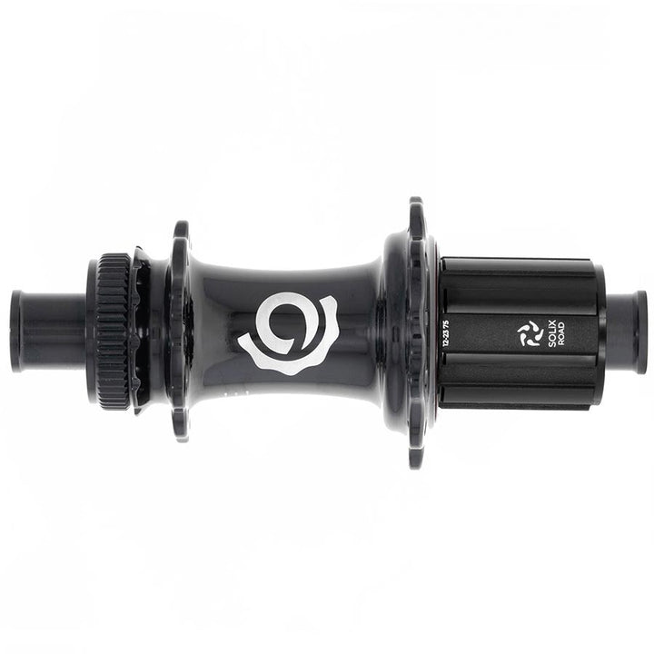 Buje de disco trasero Industry Nine Solix G Classic HG11, 24 agujeros, 12 mm, TA, 142 mm, Shimano HG 11, color negro