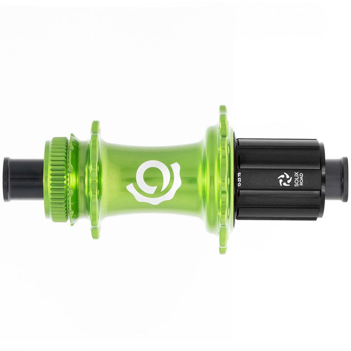 Buje trasero Industry Nine Solix G Classic HG11 Disc, 24 agujeros, 12 mm, TA, 142 mm, Shimano HG 11, color lima