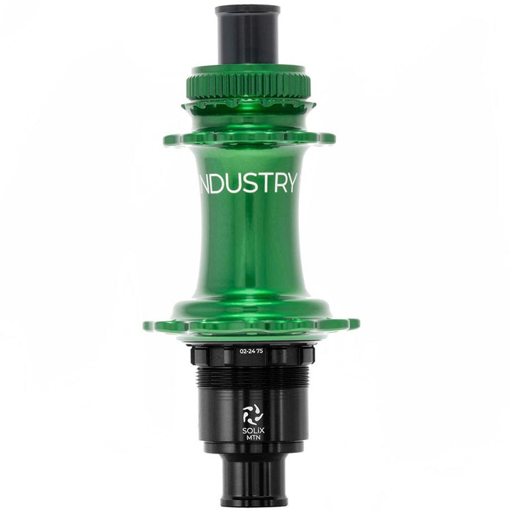 Industry Nine Solix M Classic Rear MS Disc Hub Rear 28H 12mm TA 148mm Shimano Micro Spline Green