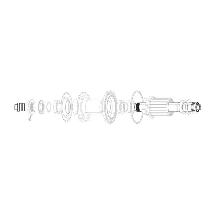 Zipp 188v6 Rear axle Assembly 2013+ SRAM/Shimano Freehub