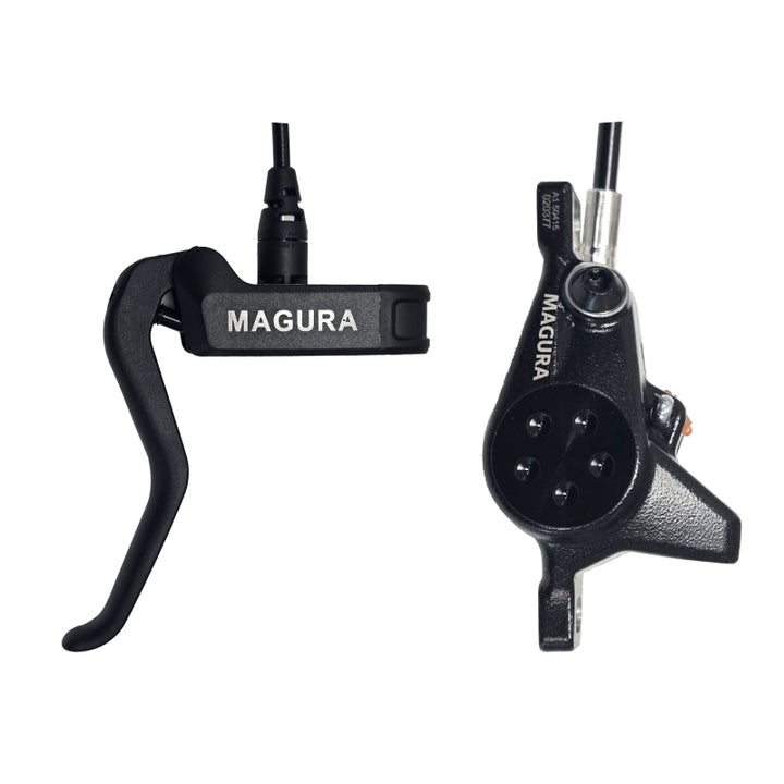 Maneta de freno de disco Magura MT A2 - Trasera/Derecha, montaje en poste, pinza de 2 pistones, negra