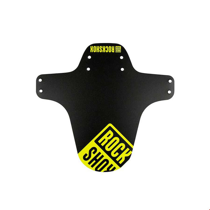 Guardabarros de horquilla RockShox MTB negro con estampado amarillo neón