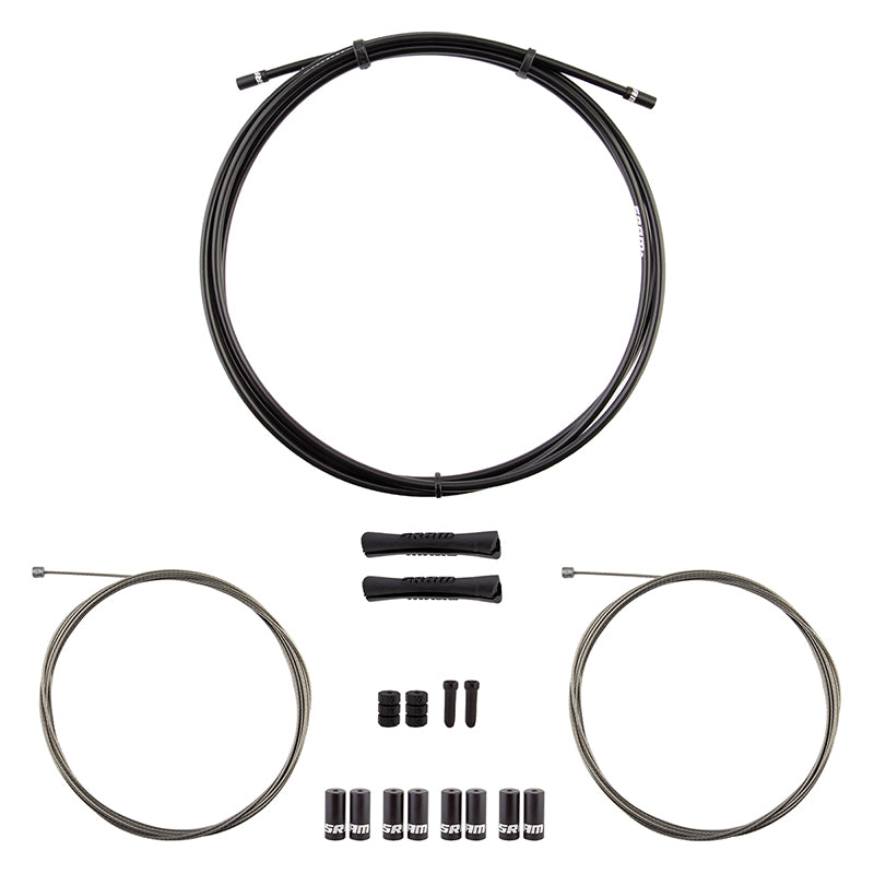 SRAM Stainless Steel Shift Cable Housing Kit - Road/MTB 4mm Reinforced Linear Strand BLK