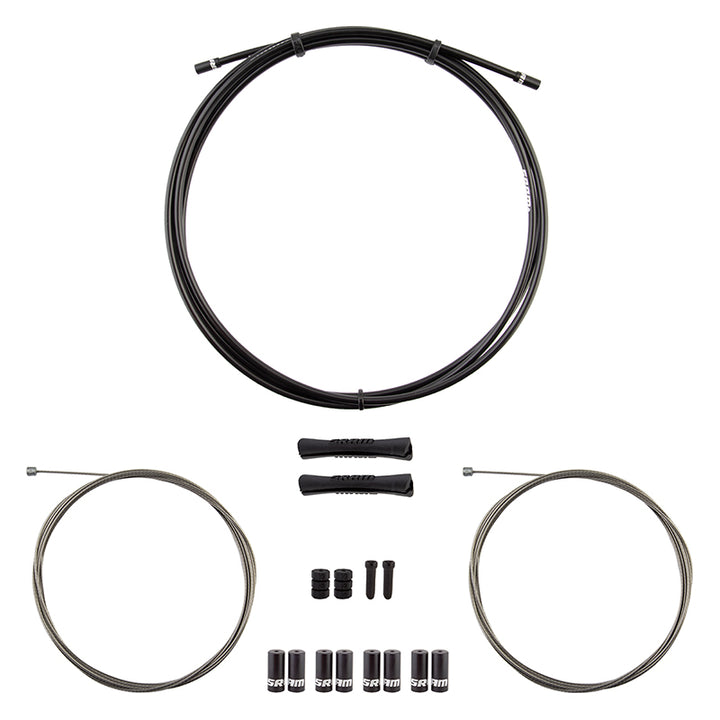 SRAM Stainless Steel Shift Cable Housing Kit - Road/MTB 4mm Reinforced Linear Strand BLK
