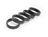 Wheels Manufacturing Aluminum Headset Spacer - 1-1/8" 7.5mm Black 5-pack