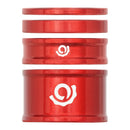 Kit de espaciadores combinados para auriculares Industry Nine de 1-1/8" (juego de 4), color rojo