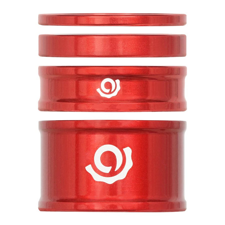 Kit de espaciadores combinados para auriculares Industry Nine de 1-1/8" (juego de 4), color rojo
