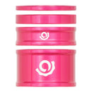 Kit de espaciadores combinados para auriculares Industry Nine de 1-1/8" (juego de 4), color rosa