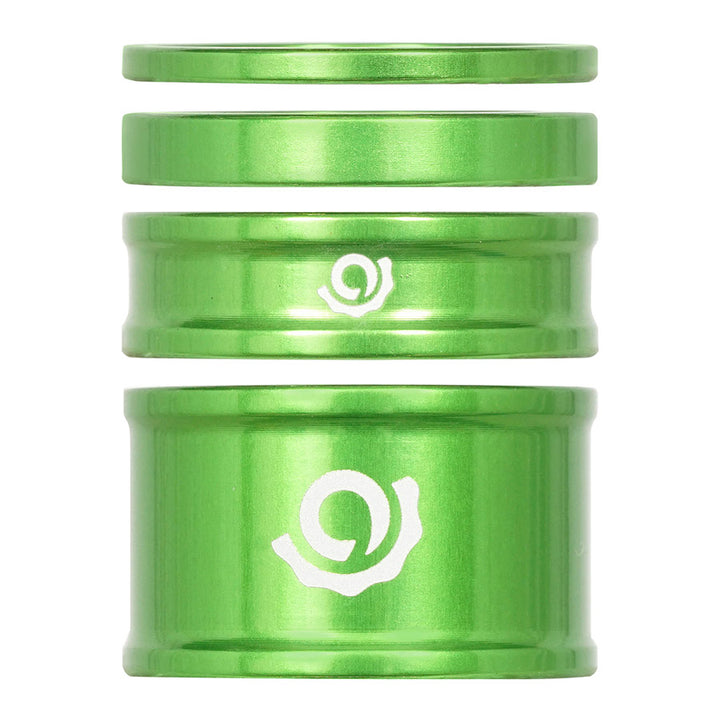 Kit de espaciadores combinados para auriculares Industry Nine de 1-1/8" (juego de 4), color lima