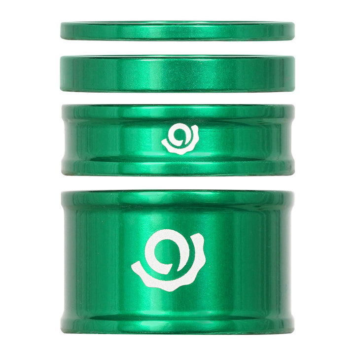 Industry Nine iRiX Headset Spacer Kit 1-1/8 Height: 2.5mm/5mm/10mm/20mm Aluminum Green