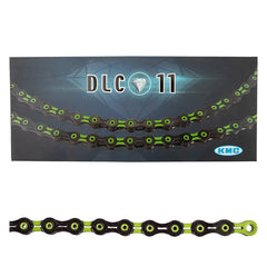 KMC DLC 11 Chain - 11-Speed 118 Links Black/Green