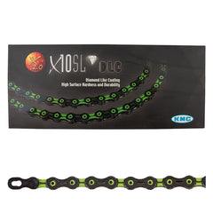 KMC X10SL DLC Chain 10sp. 116 links Green