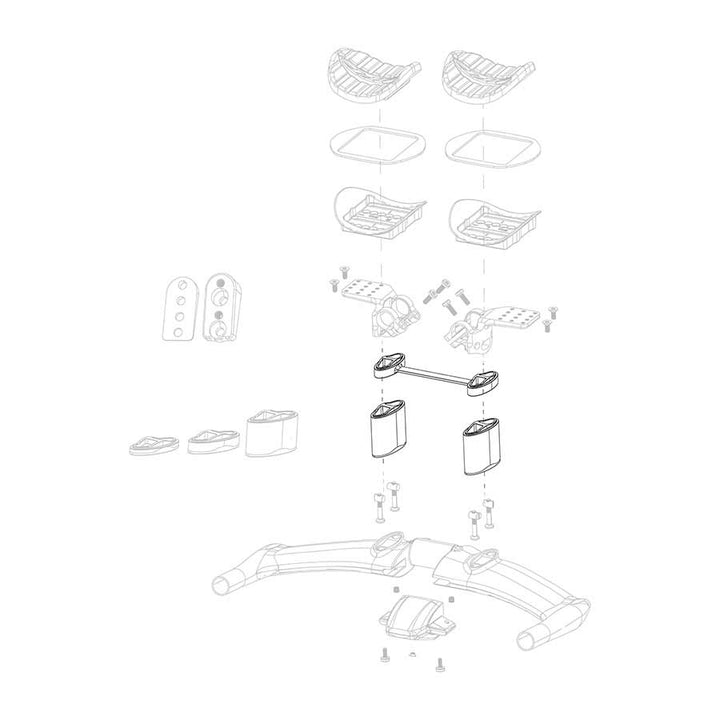 El kit Zipp Vuka Aero C1 High Stack incluye un puente elevador de 10 mm, elevadores de 50 mm y un kit de tornillos.