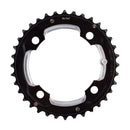 Plato doble Full Speed ​​Ahead MTB Pro - 36 dientes, 104 BCD, 4 tornillos, aluminio D10 negro