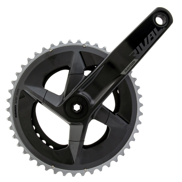 SRAM Rival AXS Crankset - 165mm 12-Speed 46/33t 107 BCD DUB Spindle Interface BLK D1