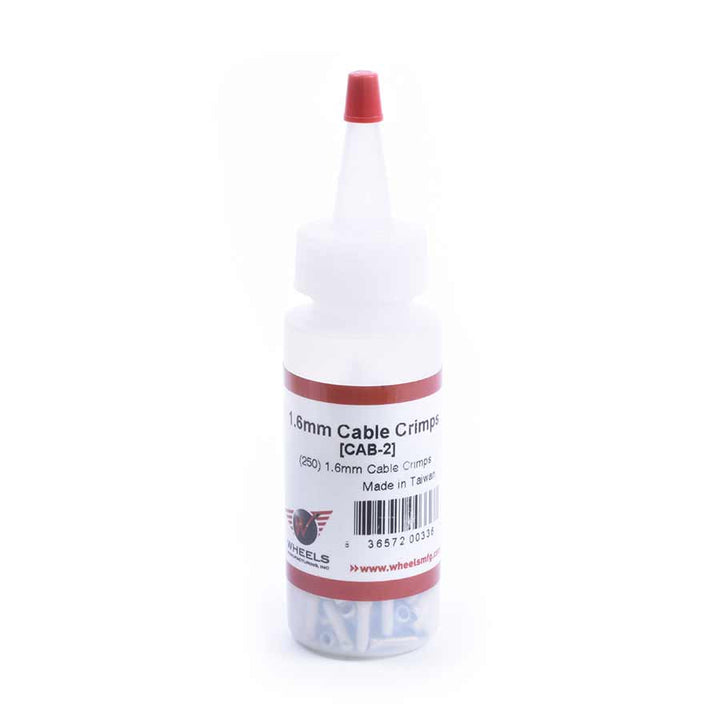 Wheels Mfg Cable Crimps 1.6mm Silver 250/Bottle