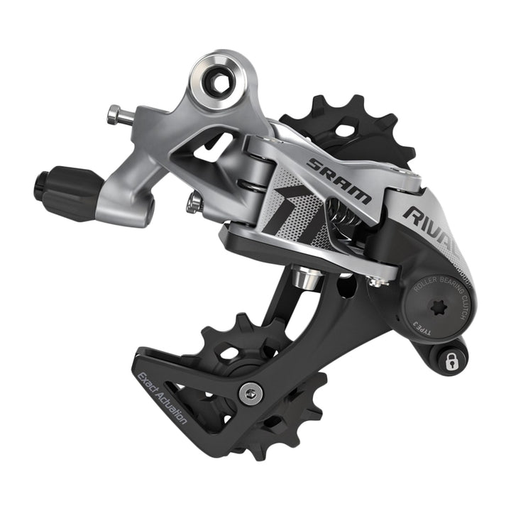 Desviador trasero SRAM Rival 1 - 11 velocidades, jaula mediana, negro/plata