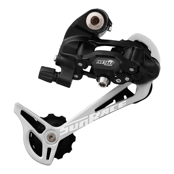 Desviador trasero SunRace M97 de 9 velocidades, jaula larga, negro