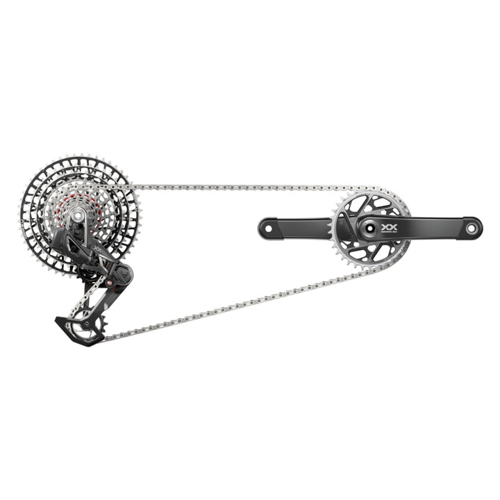 Grupo de transmisión SRAM XX SL T-Type Eagle - Bielas de 175 mm, plato de 34 dientes, controlador AXS POD, cassette de 10-52 dientes, cadena de cambio trasero