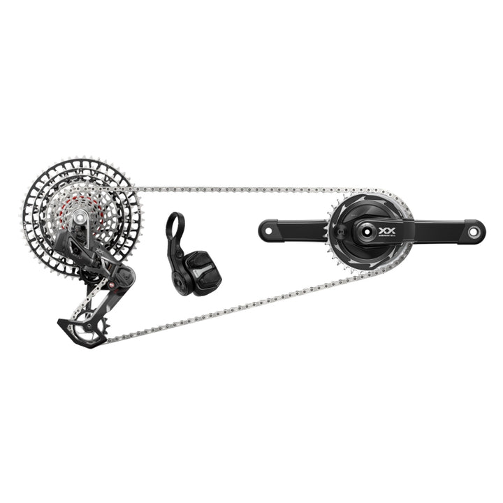 Grupo de medición de potencia de transmisión SRAM XX SL T-Type Eagle - Plato de 170 mm y 34 dientes, controlador AXS POD, cassette de 10-52 dientes, cadena de desviador trasero