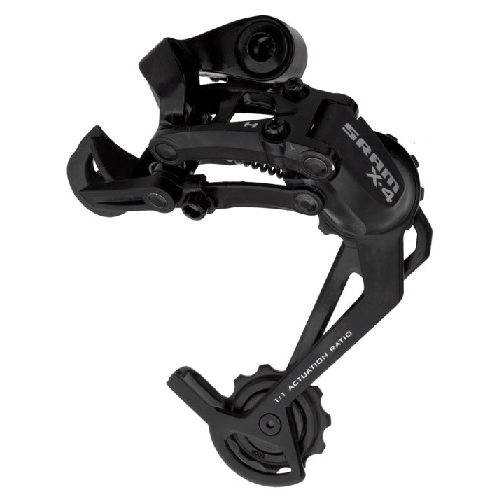 Desviador trasero SRAM X4 - 789 velocidades, jaula larga, negro