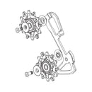 SRAM EX1 Rear Derailleur Pulley and Inner Cage Assembly - 8-Speed Black