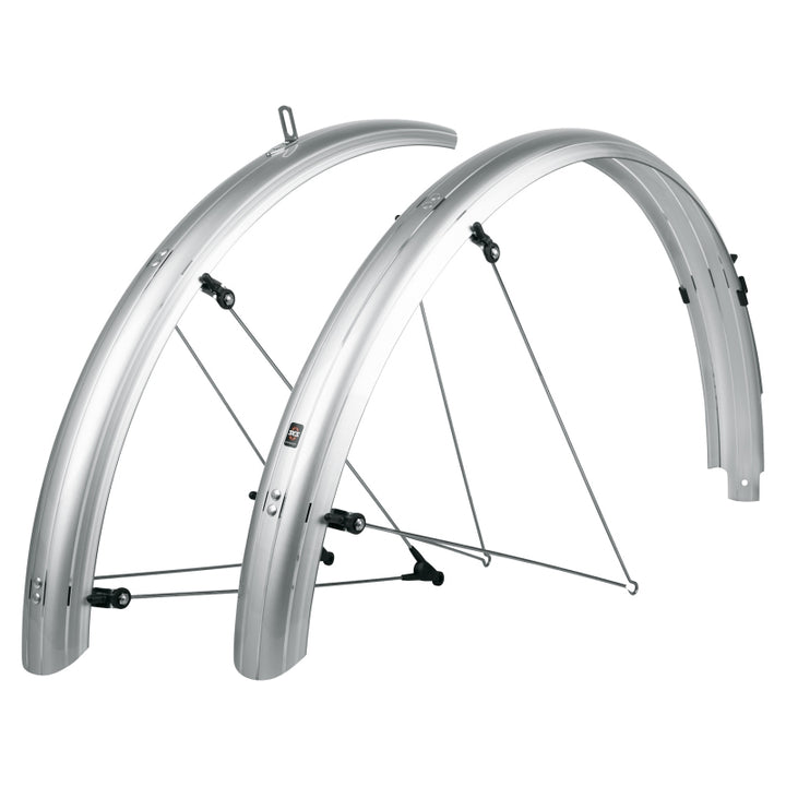 Juego de guardabarros SKS B65 Bluemels de cobertura completa - 65 mm 27,5/29/700 x 2,25 plateado