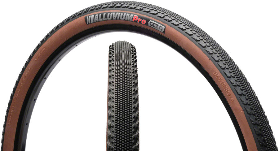 Kenda Alluvium Pro Tire - 700 x 40 Tubeless Folding Coffee Sidewall 120tpi GCT