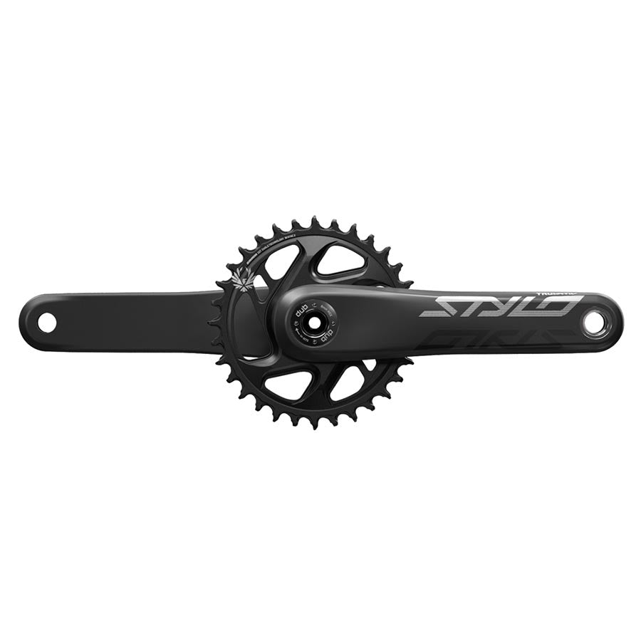 Juego de bielas TruVativ STYLO Carbon Eagle para Fat Bike - 175 mm, 12 velocidades, 30 dientes, eje DUB de montaje directo, espaciado trasero de 170 mm, color negro