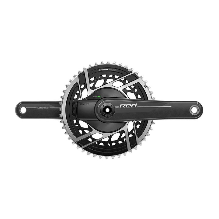 Juego de bielas SRAM RED AXS con medidor de potencia, 167,5 mm, 2x12 velocidades, 48/35 dientes, 8 tornillos, eje DUB de montaje directo, interfaz de carbono natural E1