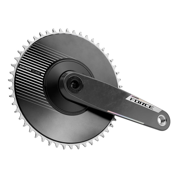 Juego de bielas SRAM Force 1x Aero E1 Velocidad: 12/13 Eje: 28,99 mm BCD: Montaje directo SRAM 8 pernos 50 DUB 165 mm Black Road