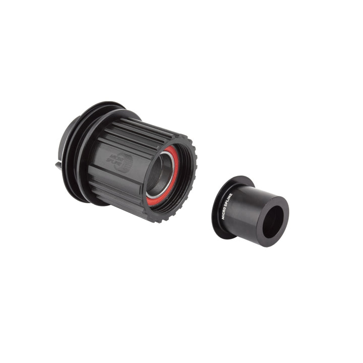 Cuerpo de buje libre DT Swiss de 3 trinquetes - Kit de rodamientos sellados de acero estándar Shimano Micro Spline con tapa de extremo de 12 x 142/148 mm