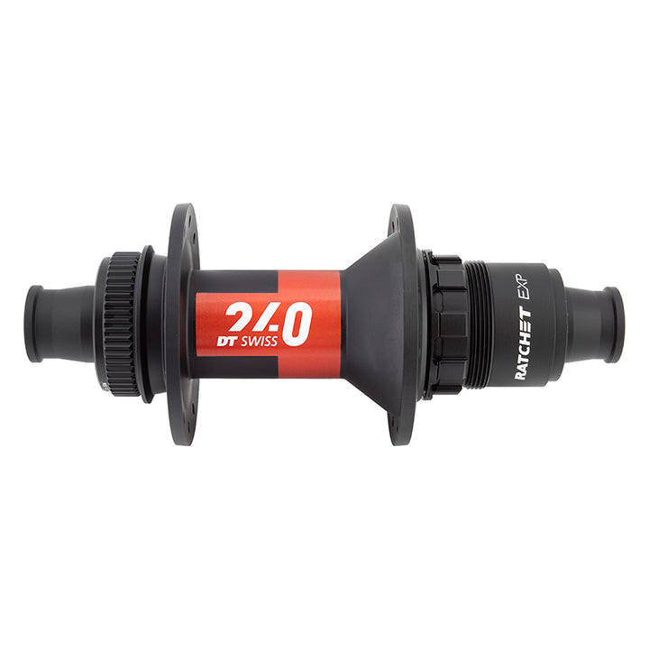 Buje trasero DT Swiss 240 EXP - 12 x 142 mm Center-Lock XDR negro/rojo 24 agujeros 36 puntos