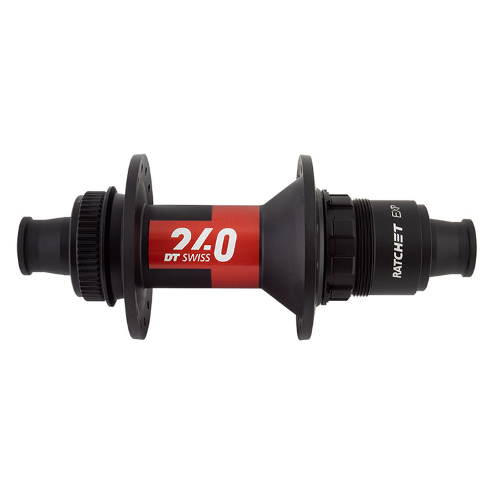 Buje trasero DT Swiss 240 EXP - 12 x 142 mm Center-Lock XDR negro/rojo 28 agujeros 36 puntos