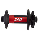 Buje delantero DT Swiss 240 - 15 x 110 mm, 6 tornillos, negro/rojo, 32 agujeros