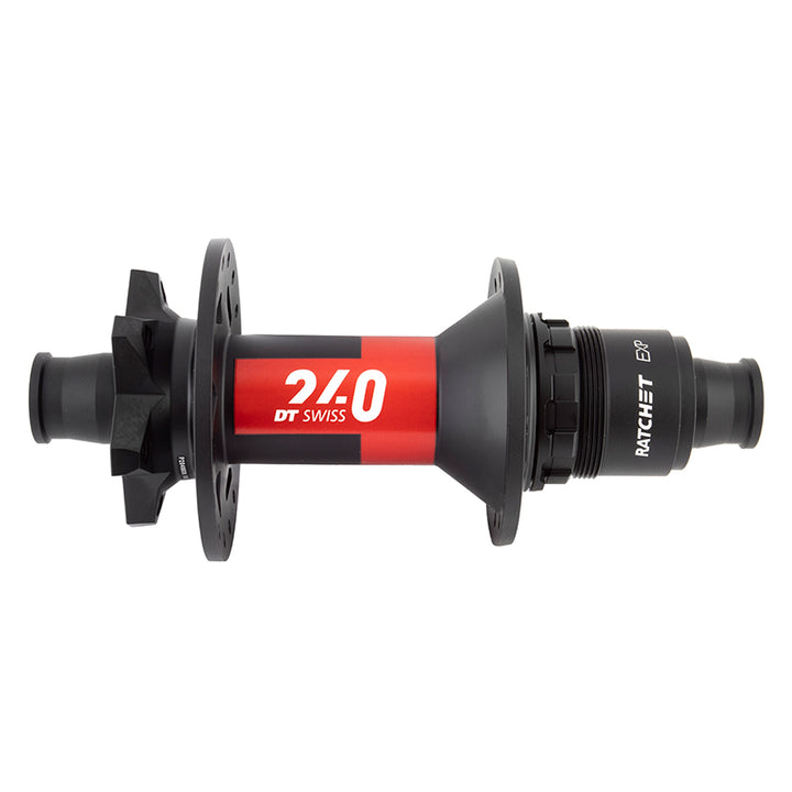 Buje trasero DT Swiss 240 EXP - 12 x 148 mm, 6 tornillos, XD, negro/rojo, 32 agujeros, 36 puntos